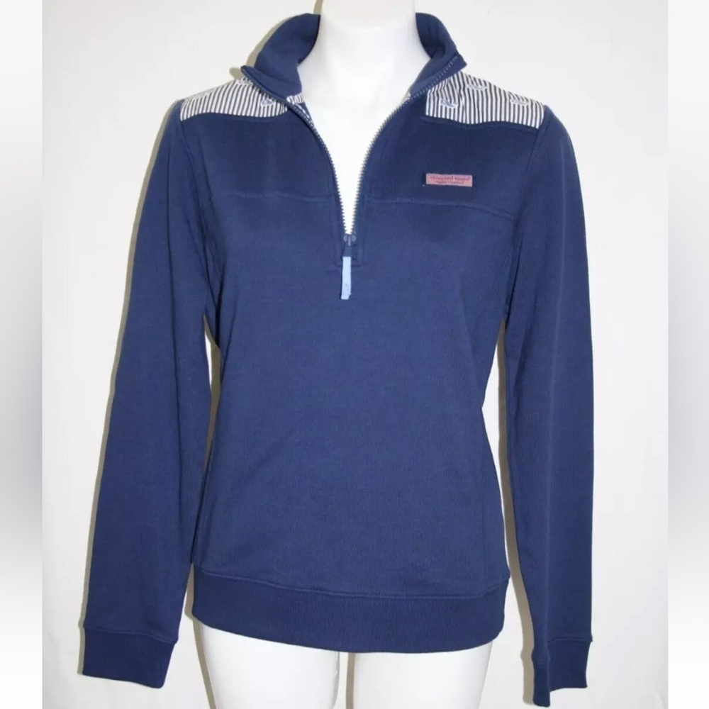 Vineyard Vines Classic Whale Embroidered Shep Shirt Deep Bay Sweater Size M